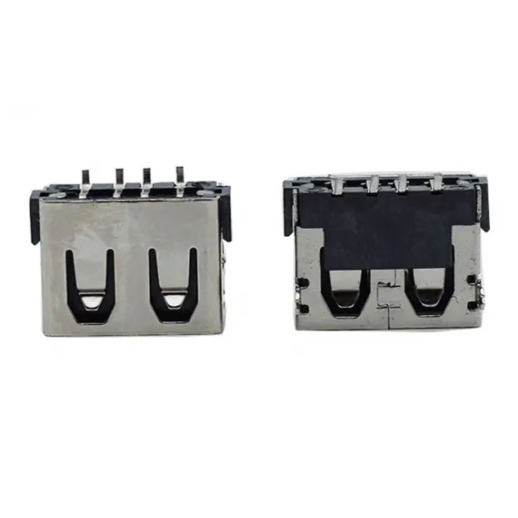 Usb 4 Rounded Edges Best USB 10.0 connector flat edge 4 pin SMD with shrapnel USB TYPE A ...